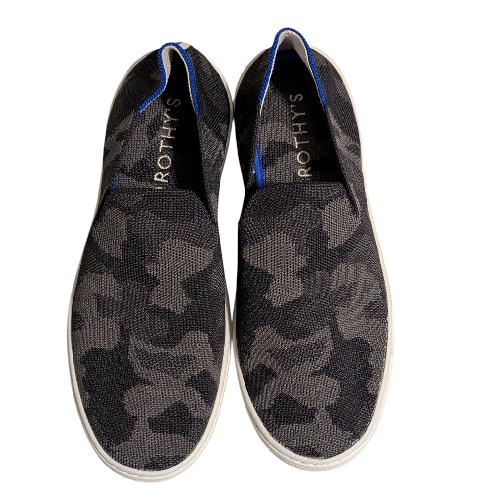 Rothy's Women's Black Camo Slip-On Sneakers